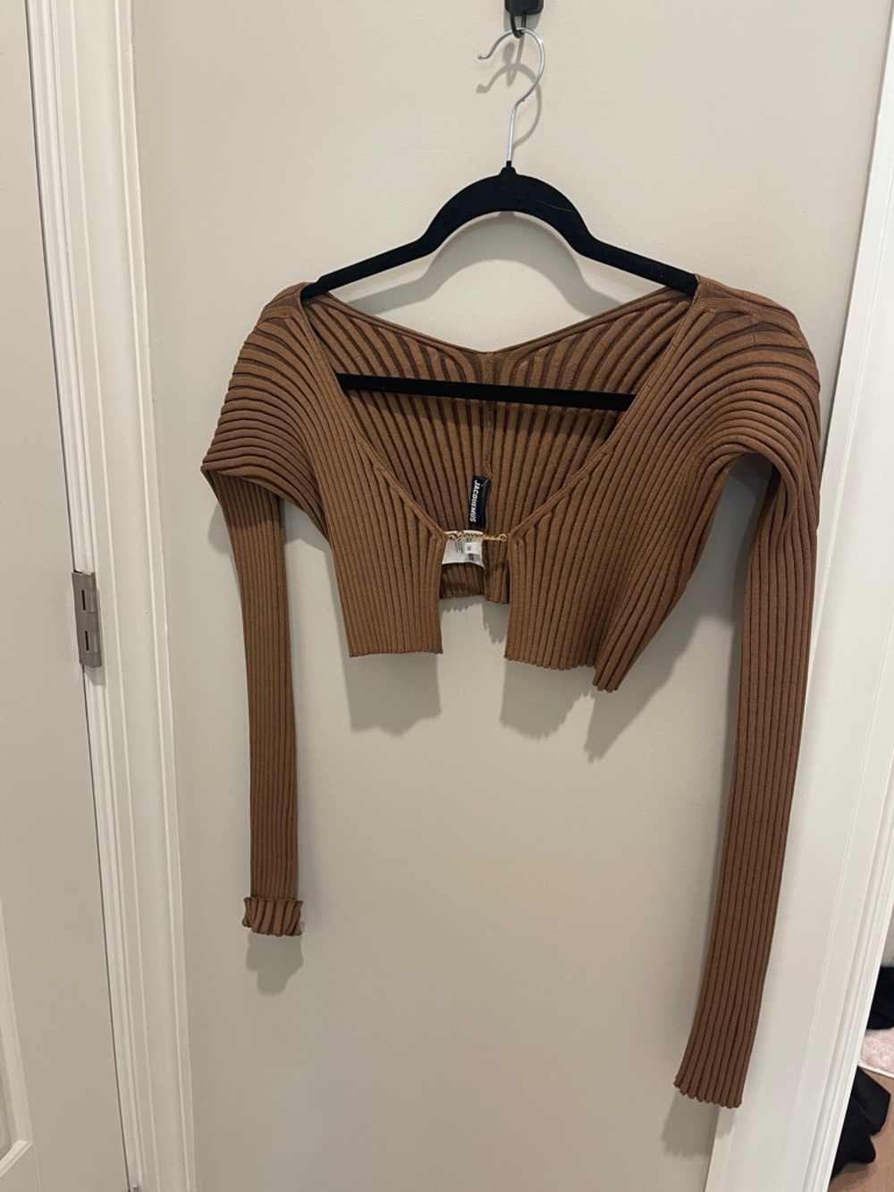 Cropped Jacquemus Cardigan - Camel Brown- never worn